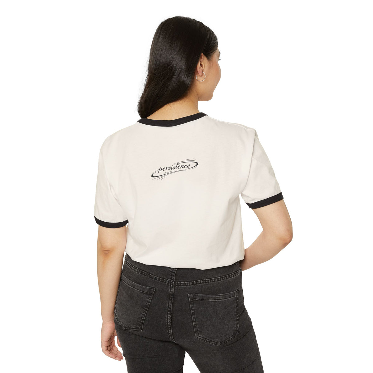 Persistence Ringer T-Shirt — 'Persistence' Script Logo Retro Athletic Tee