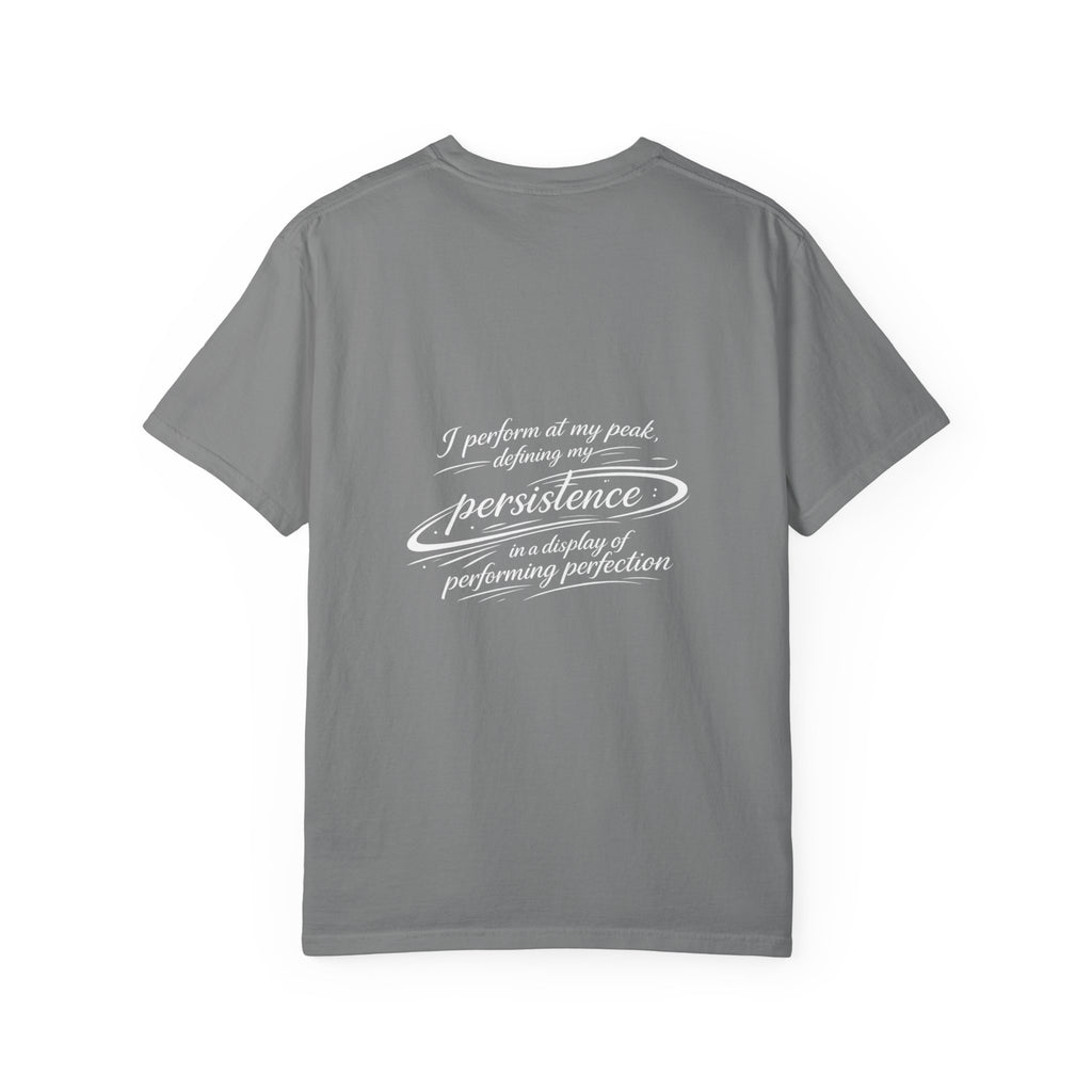 Persistence T-Shirt — Motivational Graphic Tee with Script Logo