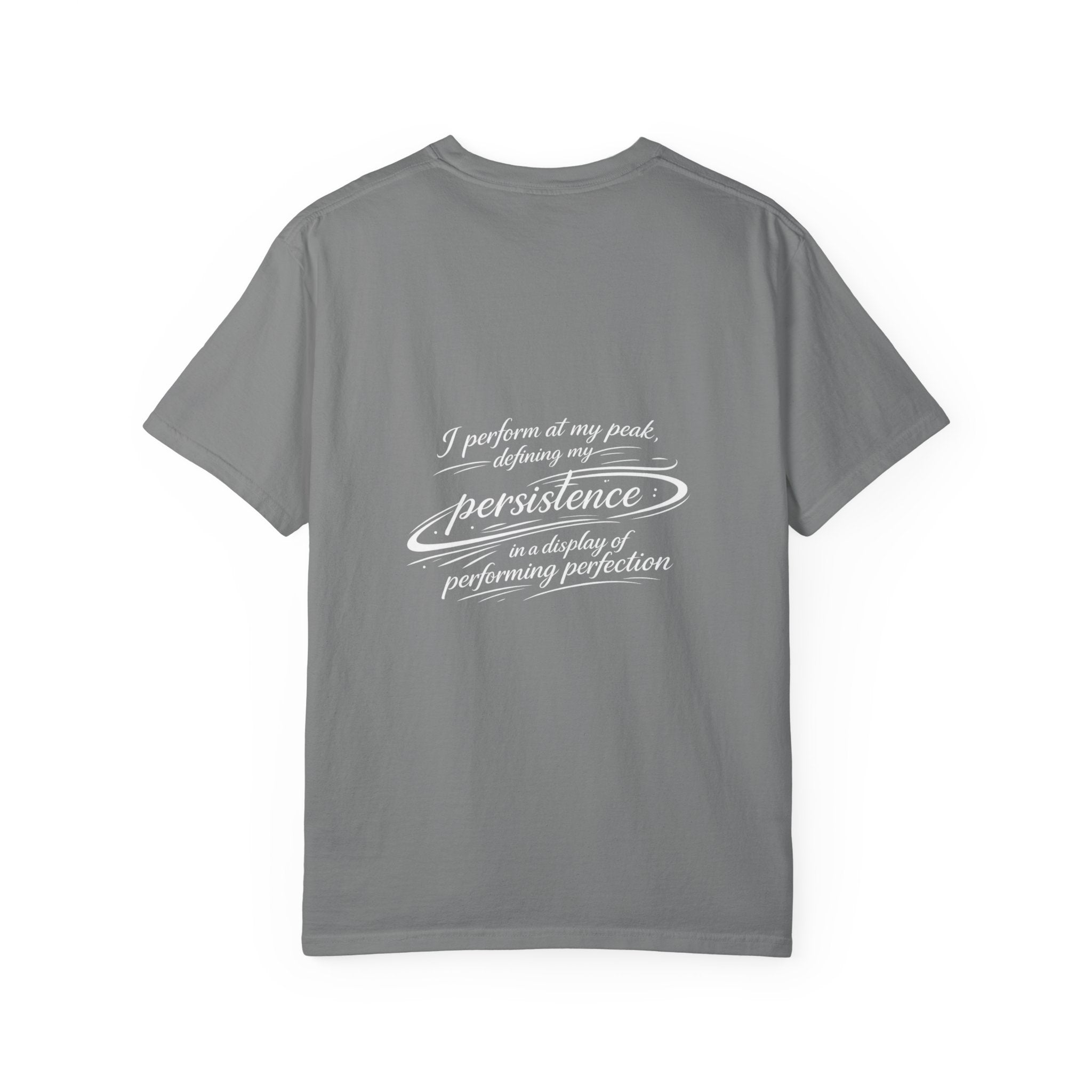 Persistence T-Shirt — Motivational Graphic Tee with Script Logo