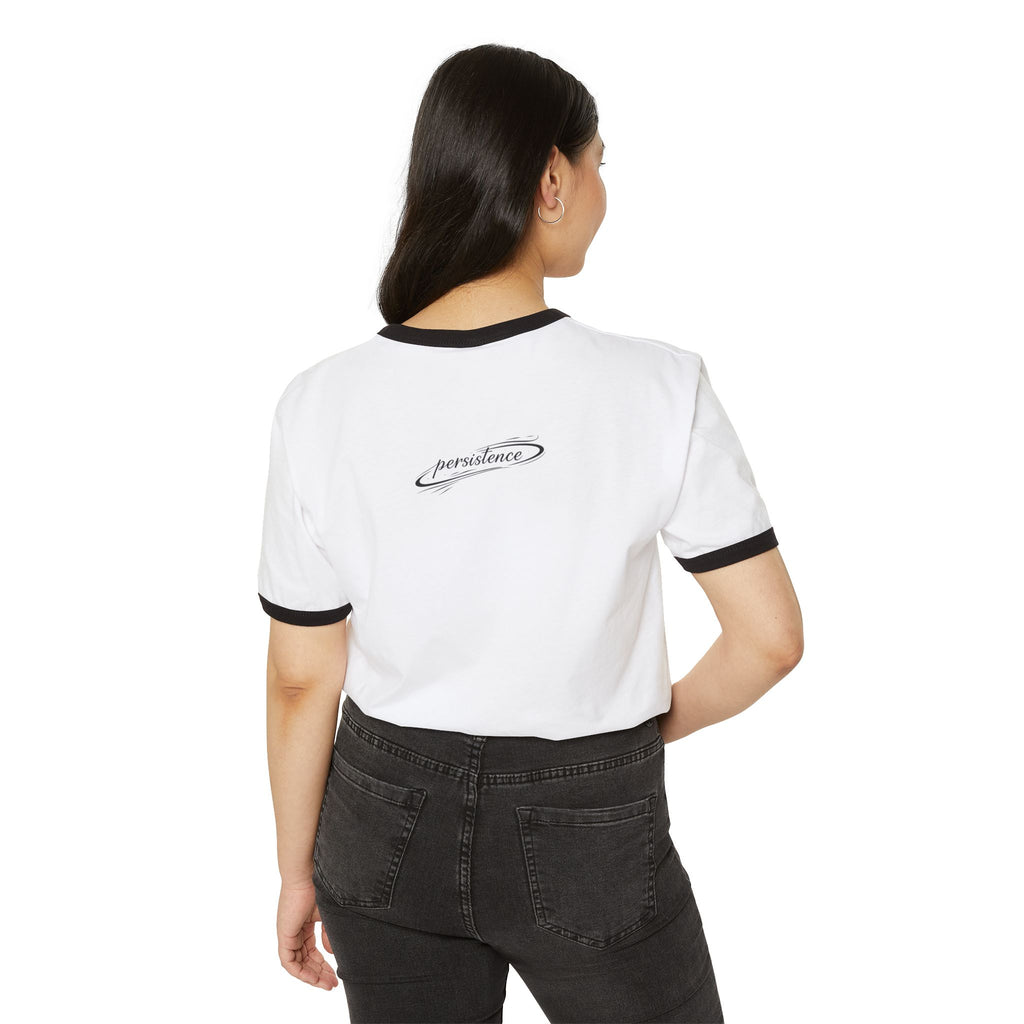 Persistence Ringer T-Shirt — 'Persistence' Script Logo Retro Athletic Tee
