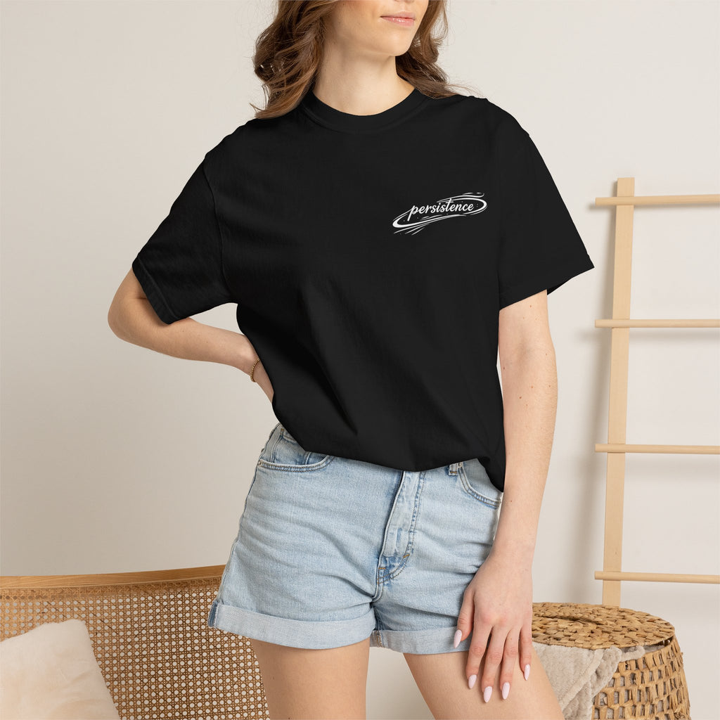 Persistence T-Shirt — Motivational Graphic Tee with Script Logo