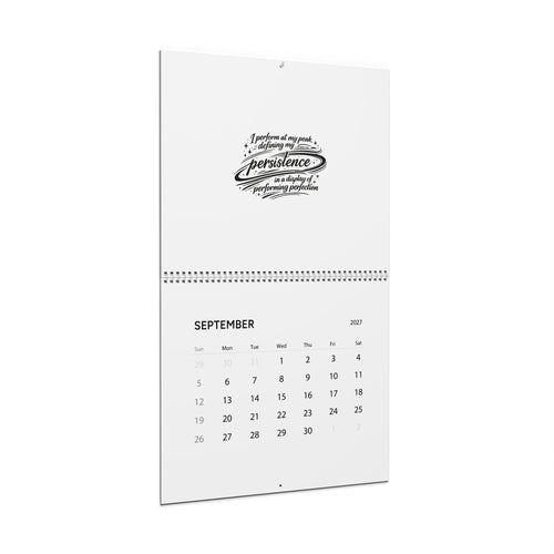 2027 Inspirational Wall Calendar — 'Persistence' Motivational Monthly Planner