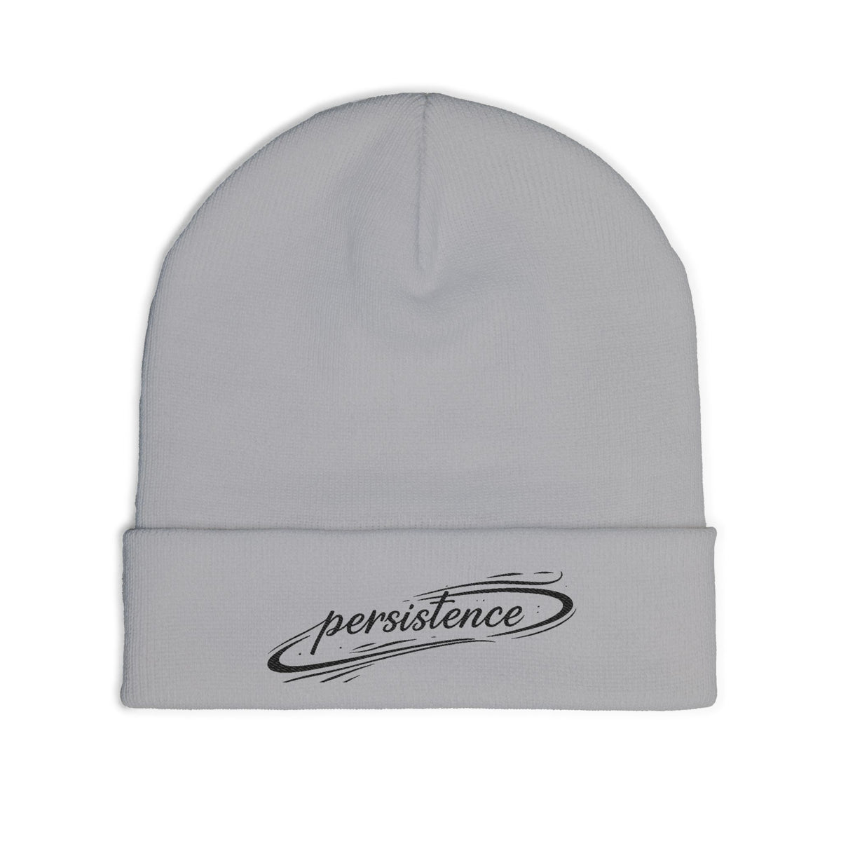 Persistence Embroidered Knit Beanie — Motivational Winter Hat
