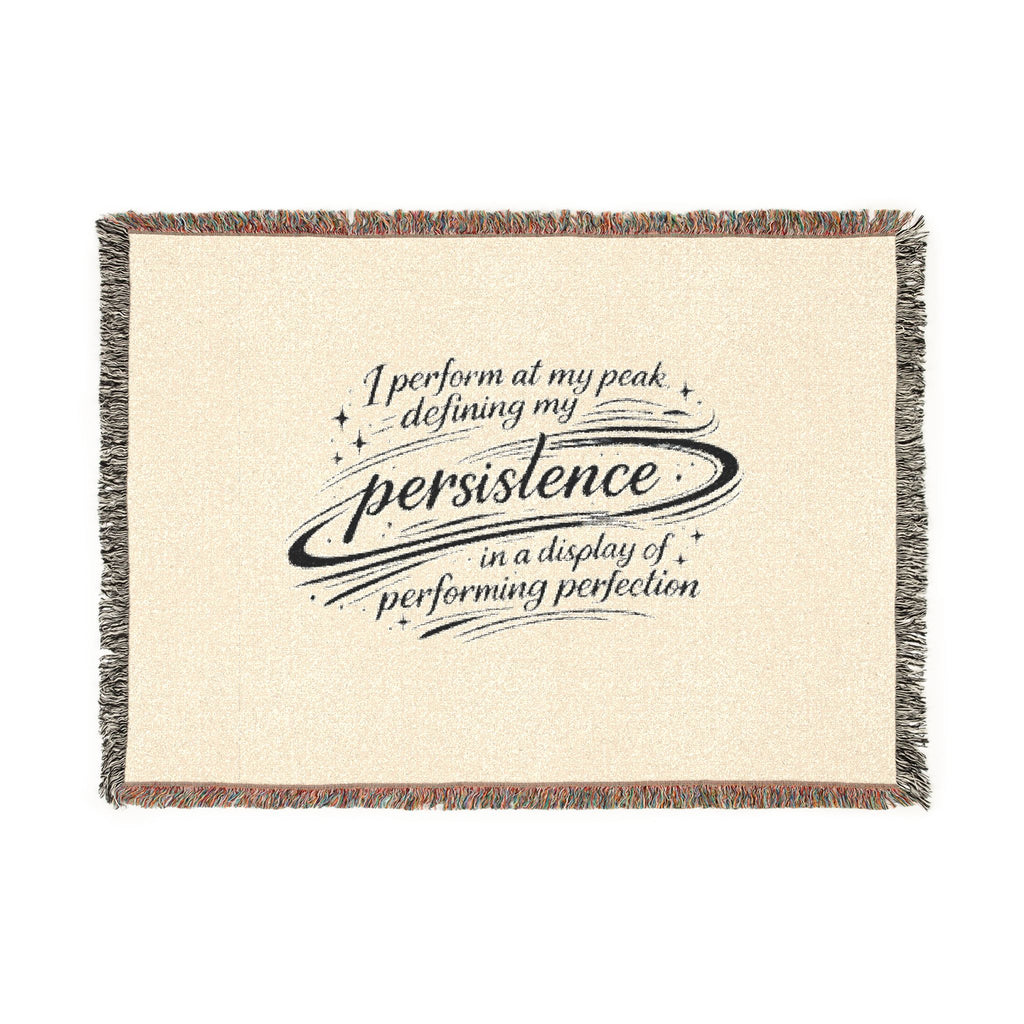Persistence Woven Blanket – Inspirational Quote Throw for Home, Office & Gift