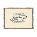 Persistence Woven Blanket – Inspirational Quote Throw for Home, Office & Gift