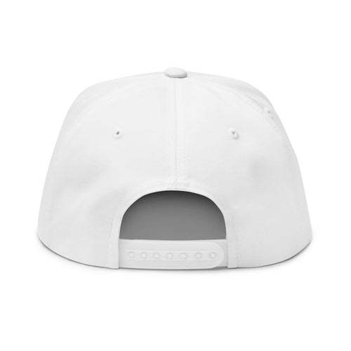 Flat Bill Cap — Embroidered 'P' Planet Logo Snapback