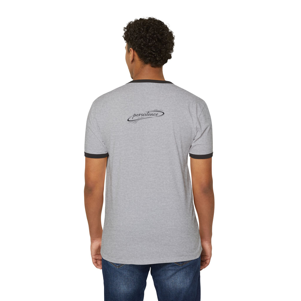 Persistence Ringer T-Shirt — 'Persistence' Script Logo Retro Athletic Tee