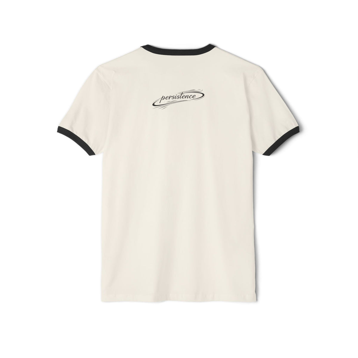 Persistence Ringer T-Shirt — 'Persistence' Script Logo Retro Athletic Tee