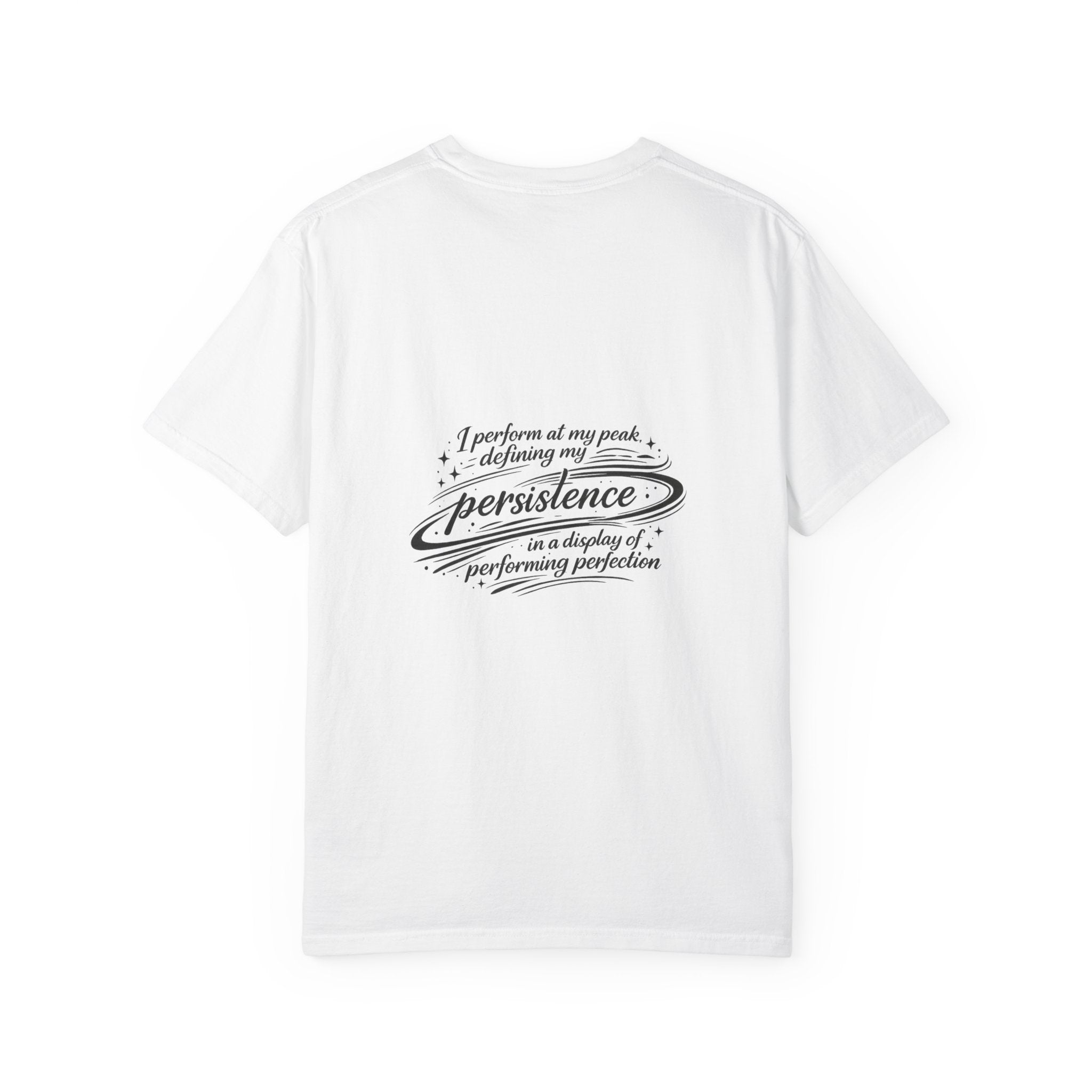 Persistence T-Shirt — Motivational Graphic Tee with Script Logo