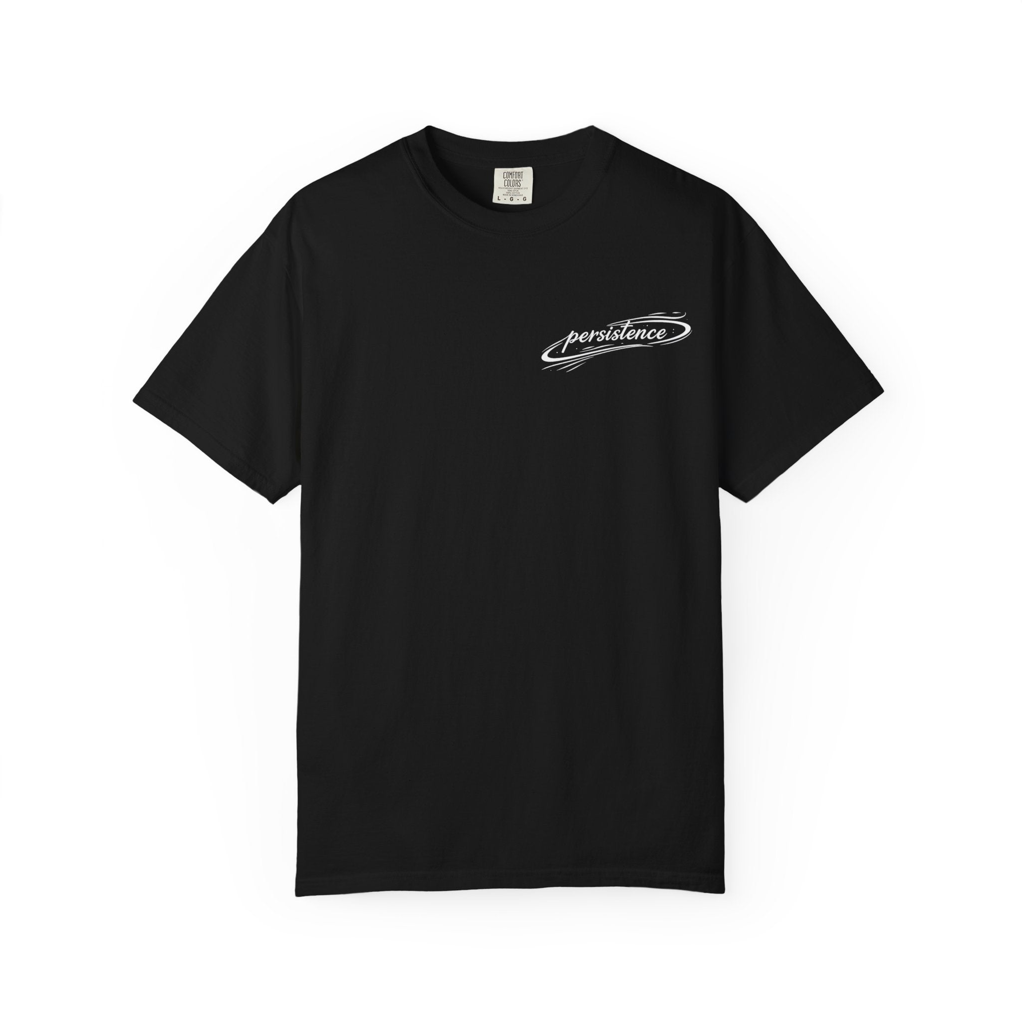 Persistence T-Shirt — Motivational Graphic Tee with Script Logo