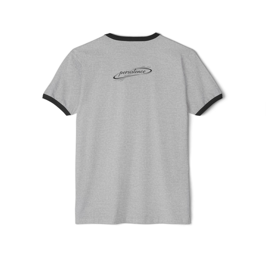 Persistence Ringer T-Shirt — 'Persistence' Script Logo Retro Athletic Tee